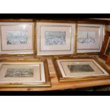 A collection of gilt framed Anton Pieck prints and