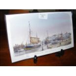 M G PEARSON - watercolour of Yarmouth, Isle of Wig