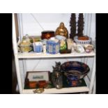 Assorted collectable ceramics of a mostly oriental