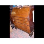 A Georgian fall front bureau with drawers below