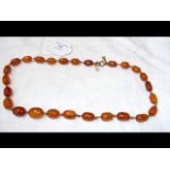 An old amber necklace