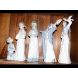 An assortment of four Lladro, 'Nao by Lladro' and