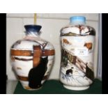 A Moorcroft pottery vase with signature of Artist
