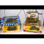 A batch of 10 Solido, Dinky, Corgi diecast tanks