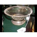 A pierced silver basket - 18cm diameter