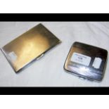 A silver cigarette case, together with one other