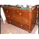 A Victorian mahogany chest of two short and two lo