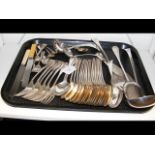 Assorted silver plate cutlery