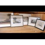 A series of framed engravings of Isle of Wight inc