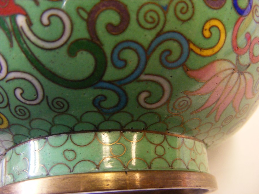 A Chinese cloisonne baluster vase - 28cm high - Image 7 of 7