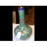 A Chinese cloisonne baluster vase - 28cm high
