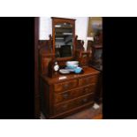 An Edwardian dressing table with mirror over