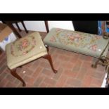 A stool with wool work top and one other