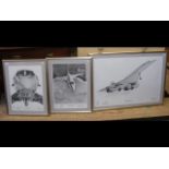 A trio of framed limited edition Concorde British