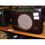A Bush mains radio, Type DAC 90 in brown Bakelite