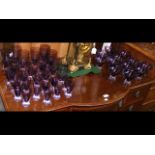 Selection of purple glassware