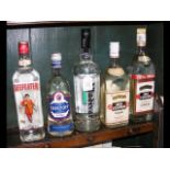A selection of vintage white spirits, comprising T
