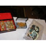 A collection of costume jewellery in three boxes