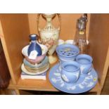 A Royal Albert Gossamer harlequin tea set, claret