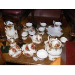 A Royal Albert Old Country Roses design tea servic