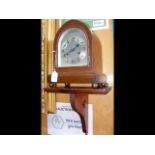 A lancet shaped bracket clock - 30cm high - with w