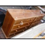 Two pine chest of drawers