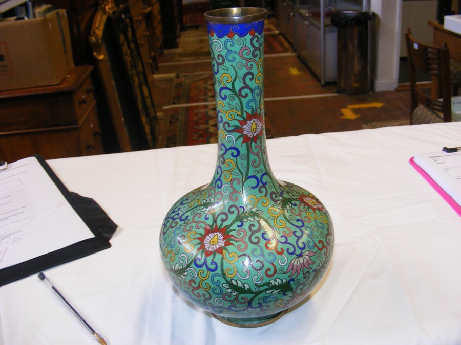 A Chinese cloisonne baluster vase - 28cm high - Image 5 of 7