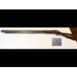 A 19th century percussion rifle - 111cm long