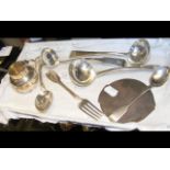 Silver flatware, mustard pot