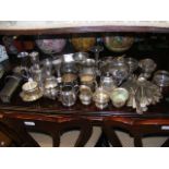 A collection of silver plated ware