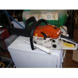 A petrol driven chainsaw, 20 inch blade