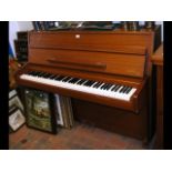A 1970s Challen 989 upright piano - 2 pedals