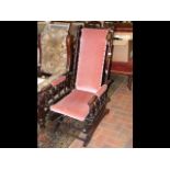 An antique American rocking chair