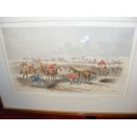 A set of eight coloured engravings - hunting and o