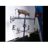 Weather-vane with horned bullock surmount