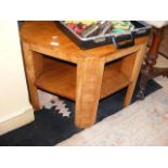 An Art Deco style hexagonal occasional table with