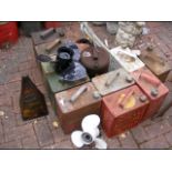 A selection of vintage Shell and other petrol cans