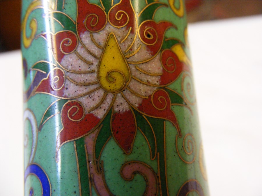 A Chinese cloisonne baluster vase - 28cm high - Image 6 of 7