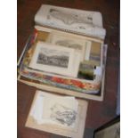 Various prints and engravings together with abstra