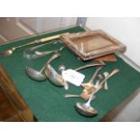 Silver flatware, photo frame