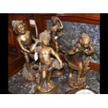 Selection of cast metal figurines
