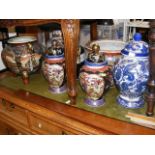 Various Chinese reproduction jars and covers etc