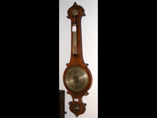 A 19th century barometer/thermometer