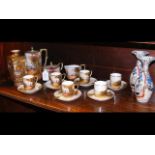 A hand painted Noritake teaset, together with Sats