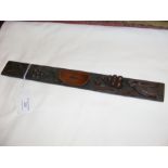 A Chinese wooden calligraphy wrist rest