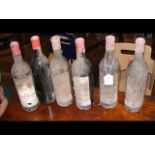Six bottles of vintage wine, including 1966 Chatea