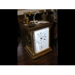 A French repeater carriage clock with alarm - 15cm high
