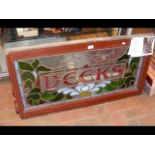 An original stained glass panel from Deeks Chemist