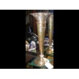 A silver trumpet vase - 27cm high