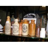 Selection of collectable old stone bottles, includ